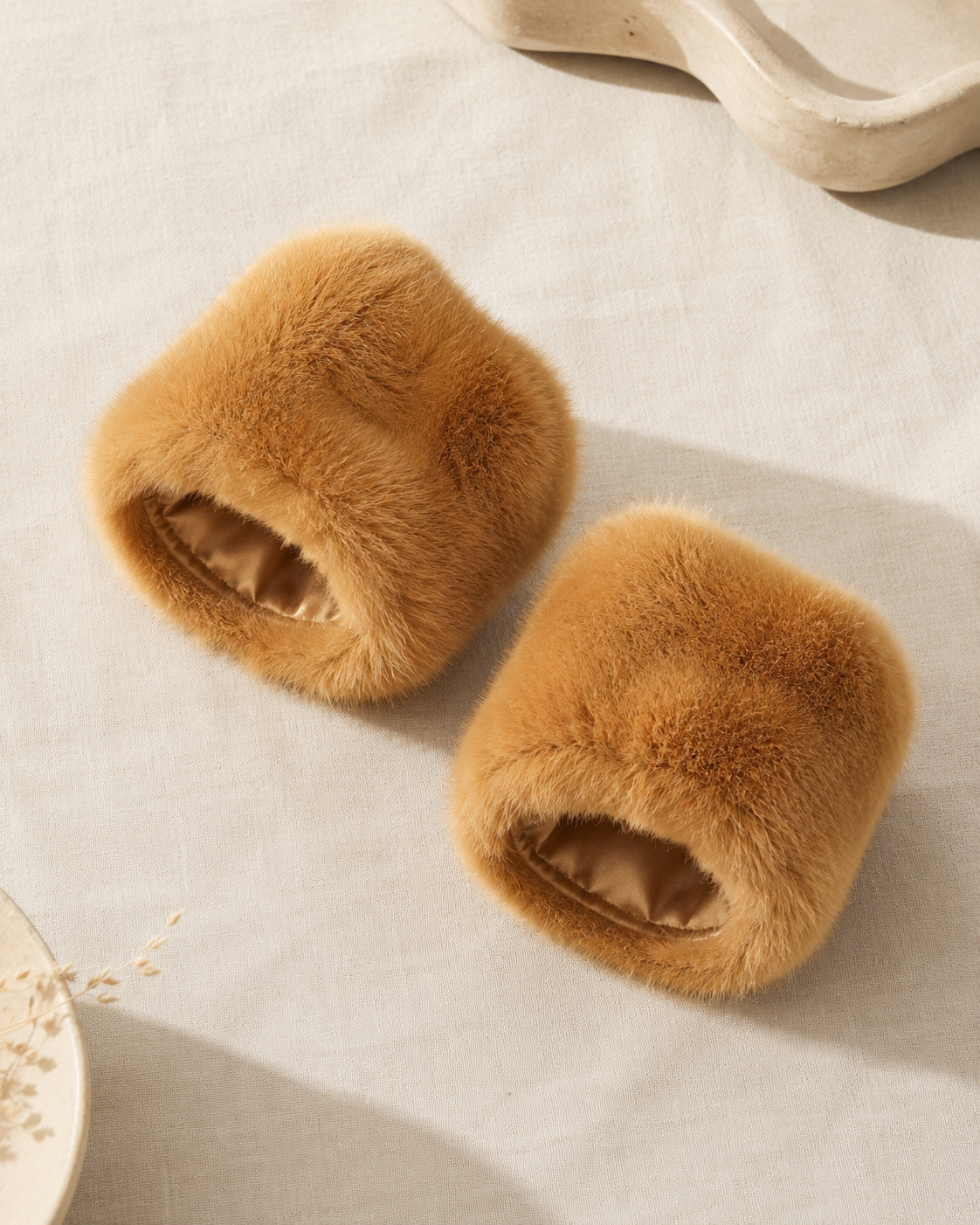 Brown Furr Cuffs