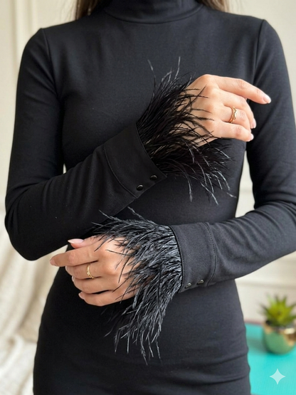 Ostrich Feather Cuffs