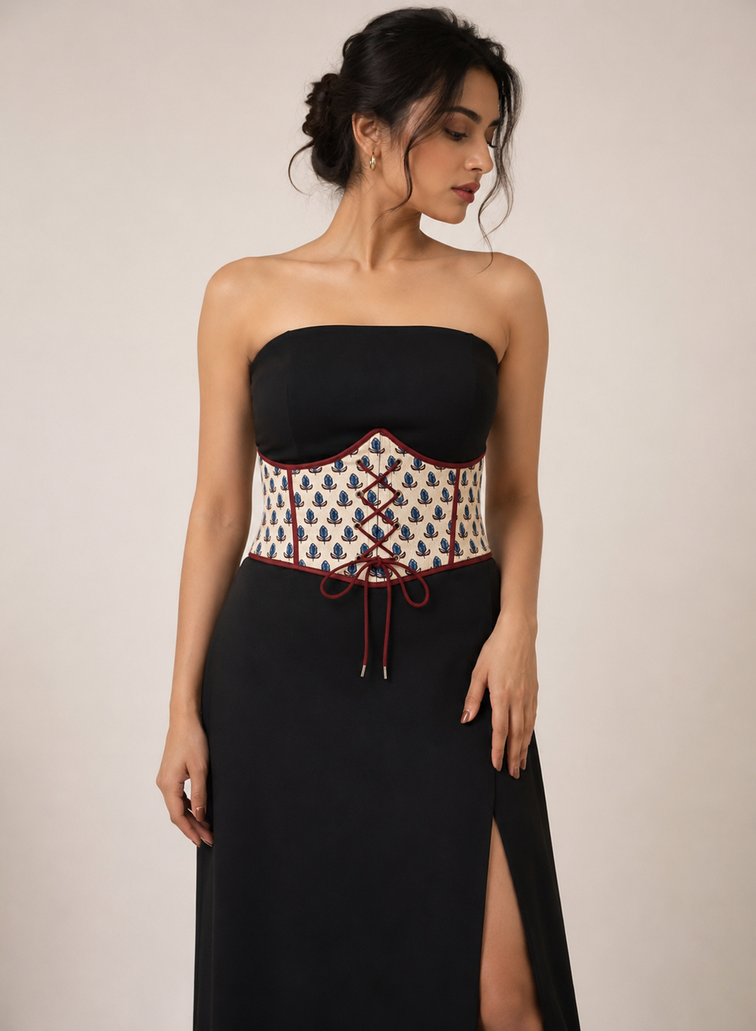 Ajrakh Print Corset Belt