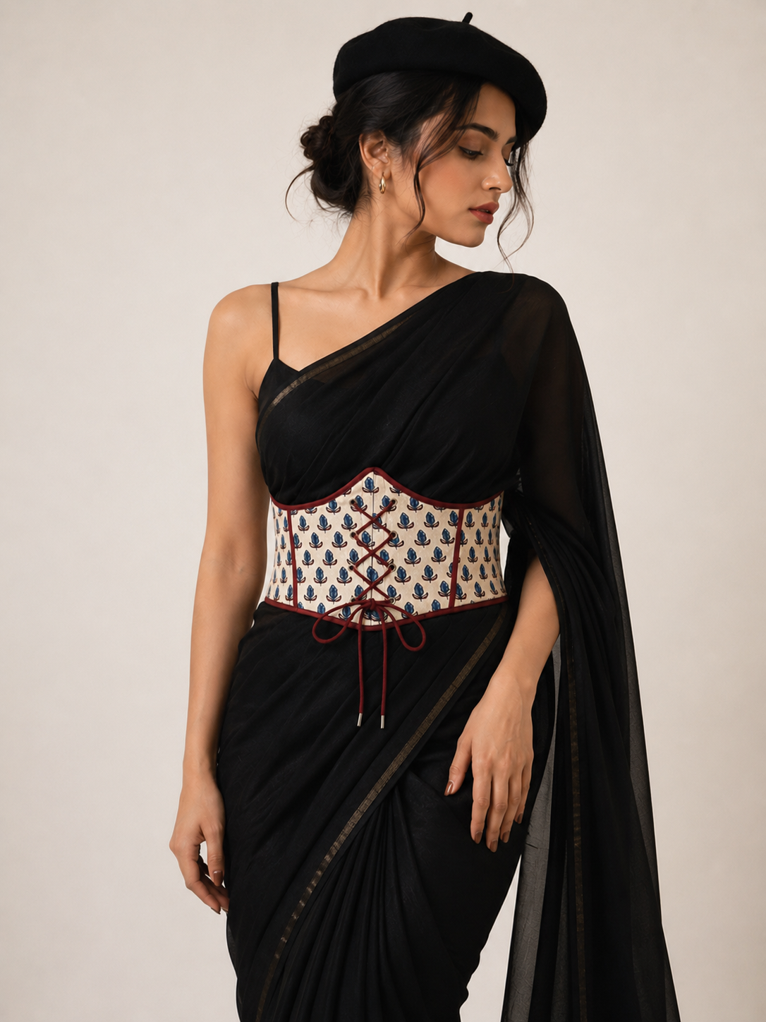 Ajrakh Print Corset Belt