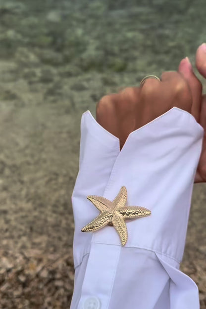 Golden star Button Cover