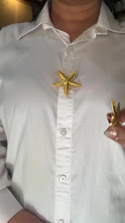 Golden star Button Cover