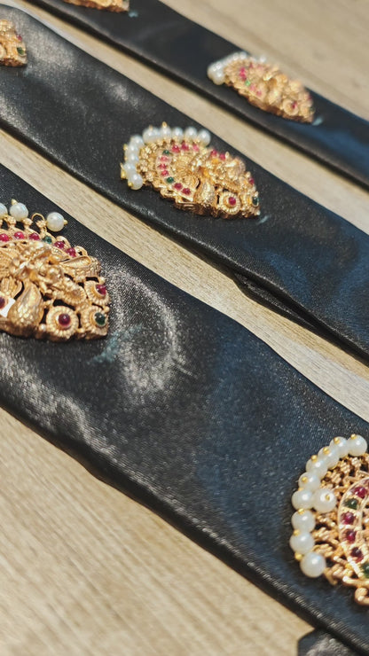 Black Embellished Tie